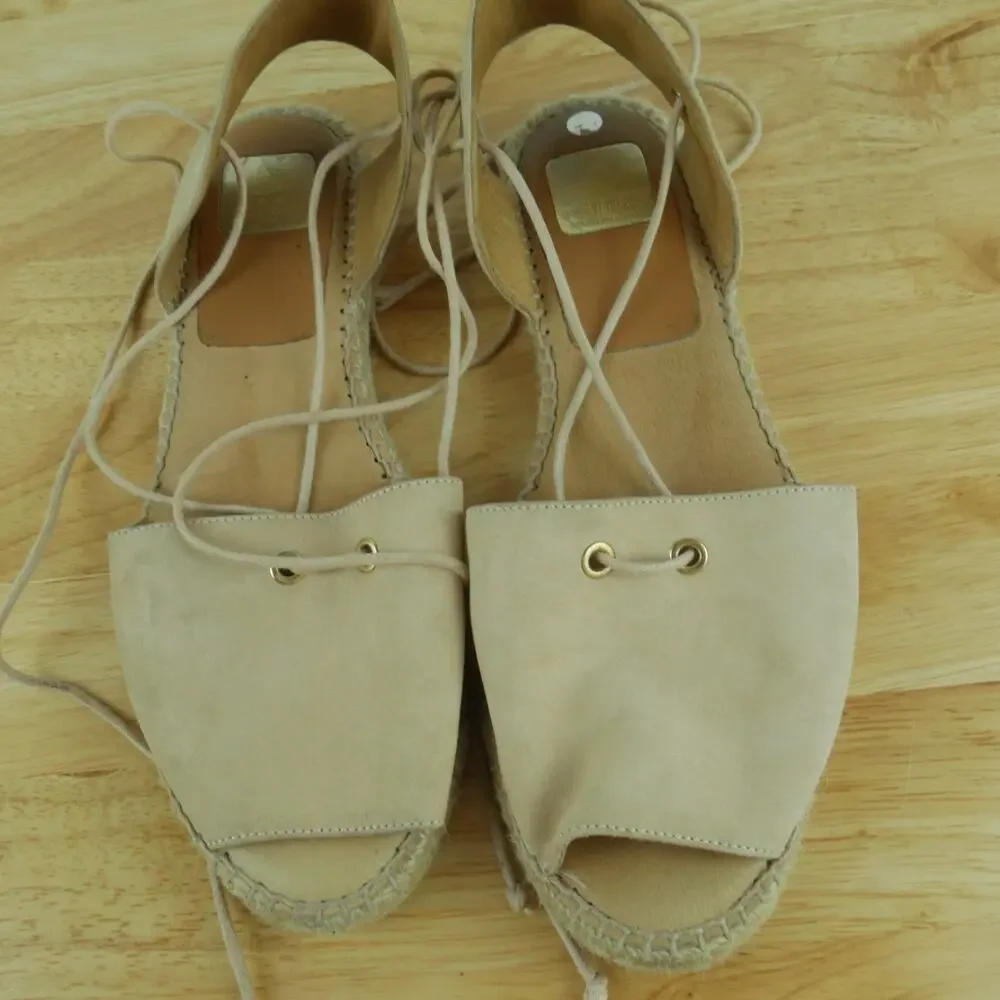 Kanna EU 41 US 10 Espadrilles Ankle‎ Tie Sandals Preppy Coastal Resort Vacation